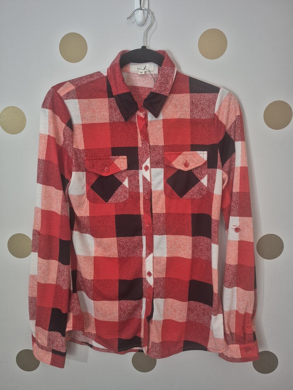 NWT Winwin Apparel Plaid Button Down Shirt - Soft & Stretchy (Multiple Sizes)